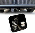 Spa Stones Tow Trailer Hitch Cover Plug Insert, Japanese Spa Stones White Lotus by Beabes