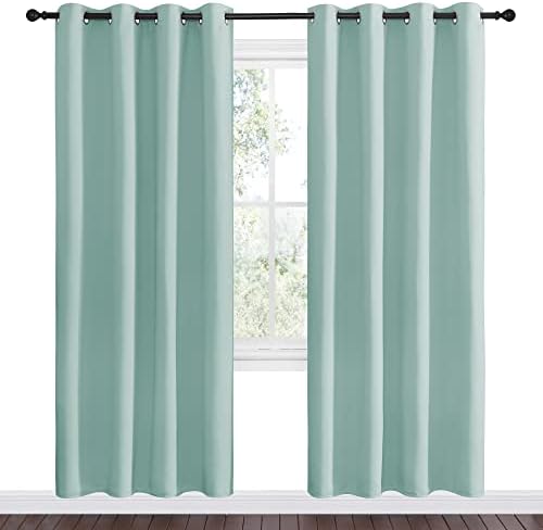 NICETOWN Aqua Blue Blackout Curtains 78" Long - Image 2