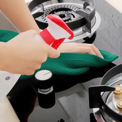 Homaxy 100% Cotton Waffle Weave Kitchen Dish Towels 6-Pack, Dark Green - Image 5