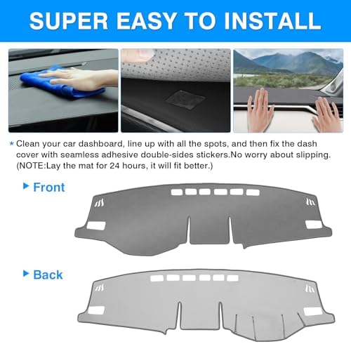 Autorder Gray Dashboard Cover Mat - Image 5