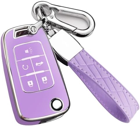 for Chevy Key Fob Cover with Keychain, Premium TPU Full Protection Key Fob Case by Cacacar