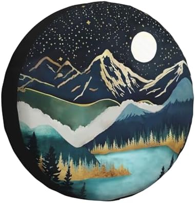 Mountains Nature Scenery Spare Tire Cover Lake Landscape Wheel Protectors by Unknown