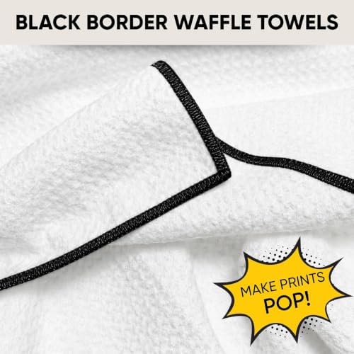 Sublimation Blank Golf Towels, 16x24 Waffle, 6 Pack - Image 2