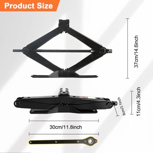 Scissor Car Lift Jack 2.5 Ton for Sedans, MPVs & SUVs, Compact Portable Cross - Image 3