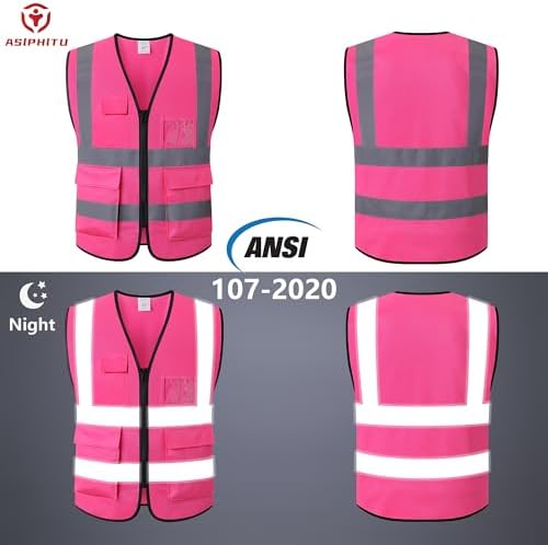 Reflective Safety Vest for Men Women Construction Vest ANSI Standard AP1 - Image 4