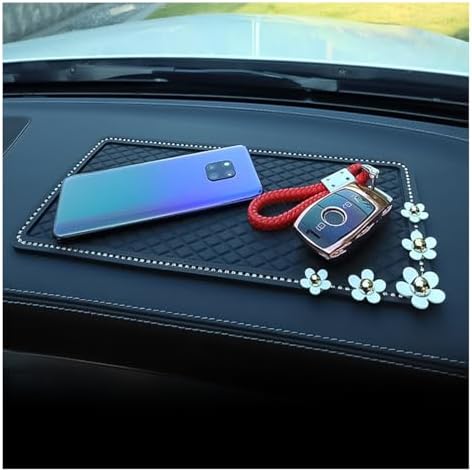 Bling Daisy Car Dashboard Anti-Slip Mat, Rhinestone Auto Dash Phone Hold Sticky - Image 4