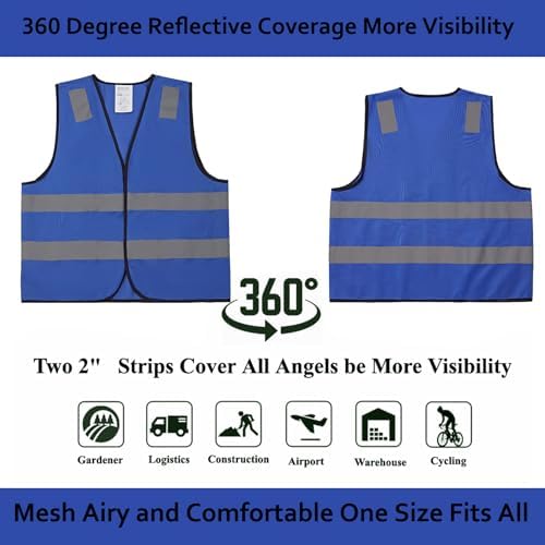 Blue Safety Vests 10 Pack - Image 3