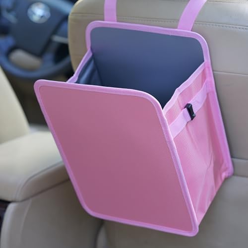 Ginsco 3 Gallons Open-Top Car Trash Can, Large Capacity Hanging Car Trash Bag by Ginsco