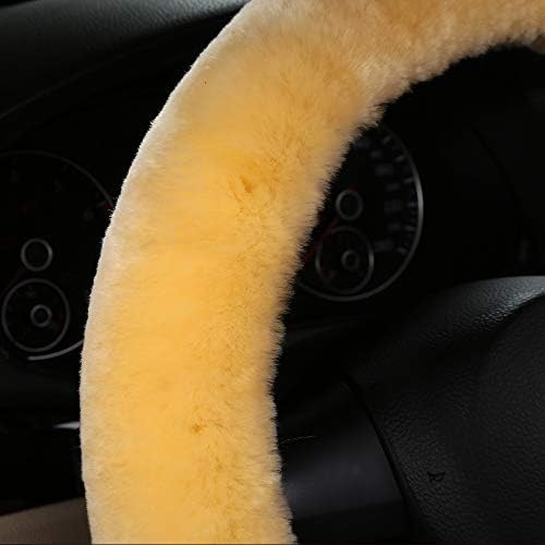 OGLAND Fuzzy Sheepskin Car Steering Wheel Cover - Image 3
