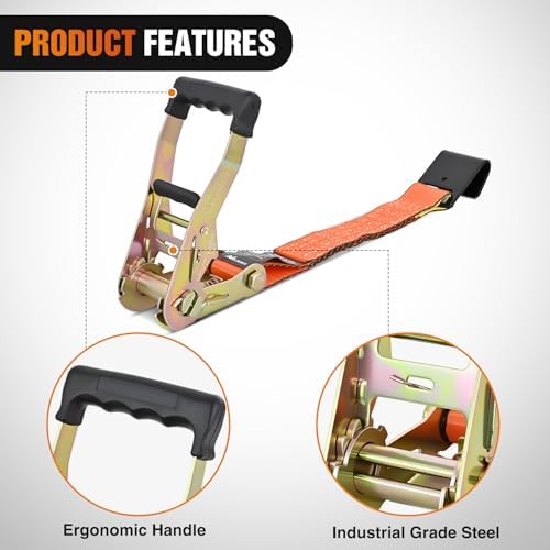 Nilight Flat Hook Ratchet Straps 4 Pack 2 in x 30 Ft - Image 4