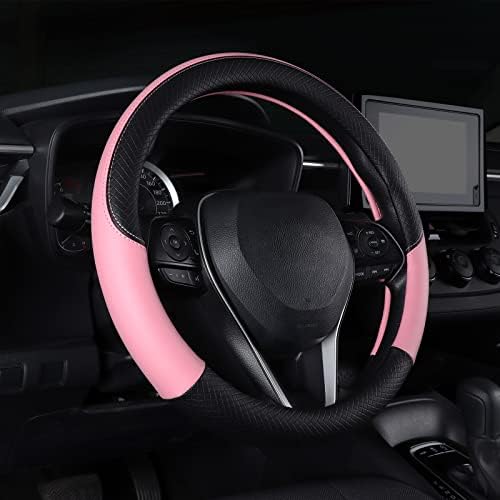 Auto Car Leather Steering Wheel Cover Anti Slip Wrap 15" by Follicomfy