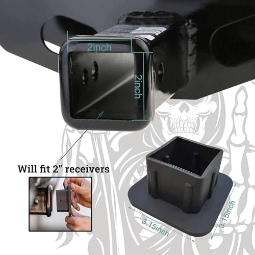 Railer Hitch Cover, Grim Reaper Gesturing Tow Hitch Cover - Image 3