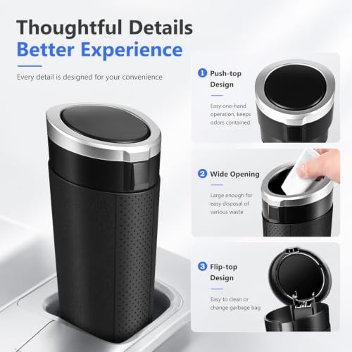 Car Trash Can with Lid, 2 Pack - Image 2