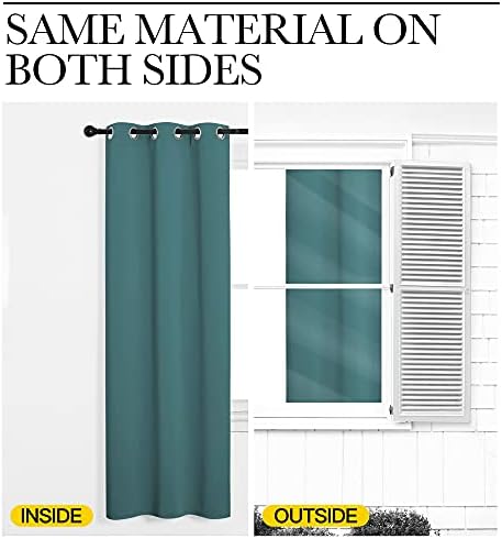 NICETOWN Short Kitchen Blackout Curtains, Thermal Insulated Solid Grommet - Image 6