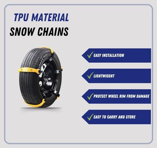 Jeremywell Snow Chains Anti-Skid Anti Slip Emergency Snow Tire Chains - Image 3
