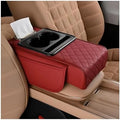 Zpana 4 in 1 Car Center Console Armrest Pillow, Memory Foam, Wine Red by Zpana