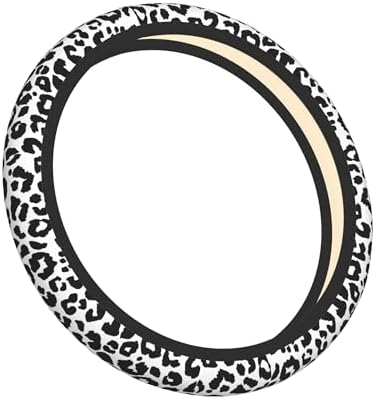 Black Leopard Print Steering Wheel Cover - Image 3
