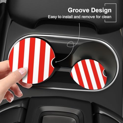 Ceramic Car Coasters – Absorbent Car Cup Holder Coaster Set - Image 2