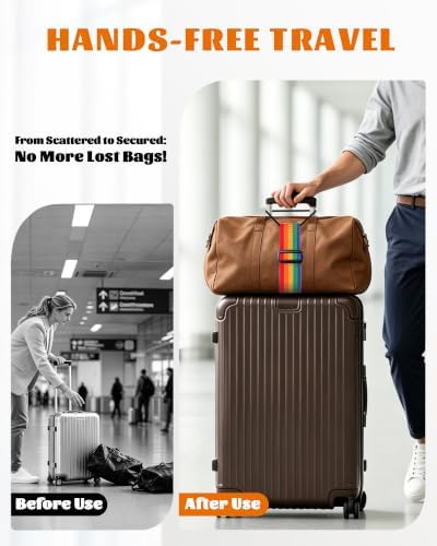 4-Pack Strong Adjustable Luggage Connector Straps - Image 3