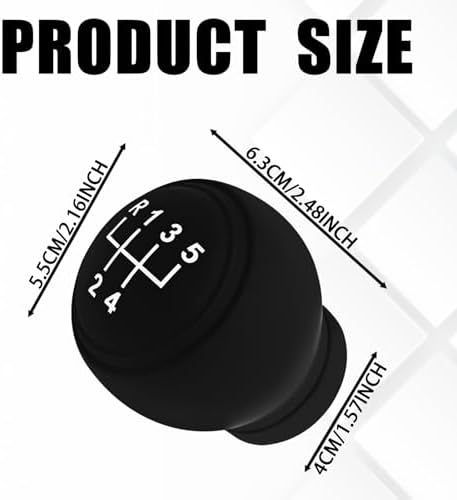 Automotive Gear Shift Knob Cover, 5-Speed Left Manual Transmission Silicone - Image 2