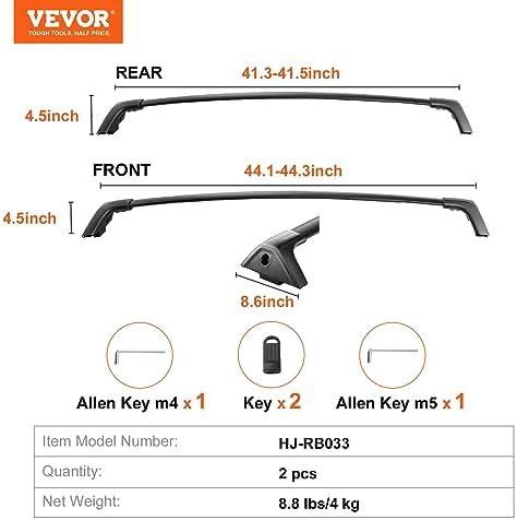VEVOR Roof Rack Cross Bars, Compatible - Image 7