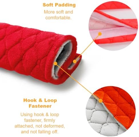 5 Pack Soft Comfort Car Seatbelt Cover Protector Pads Strap - Image 3
