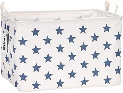 Sea Team Large Rectangle Open-Top Canvas Storage Basket by SeaTeam