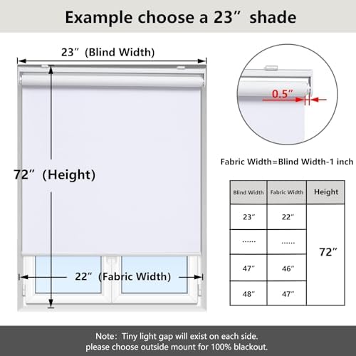 AOSKY Blackout Cordless Roller Shade - Image 4