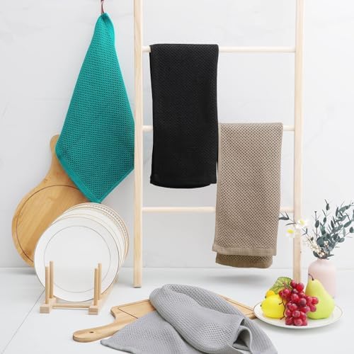 Homaxy 100% Cotton Waffle Weave Kitchen Dish Towels 8-Pack - Image 6