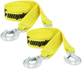 Tow Straps with Hooks 2" x20', Heavy Duty 15, 000 lbs Breaking Strength by Sumpluct
