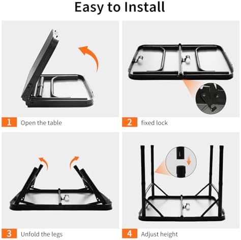 Small Camping Table 2Ft X 1.3Ft, Aluminum Portable Adjustable Table - Image 7