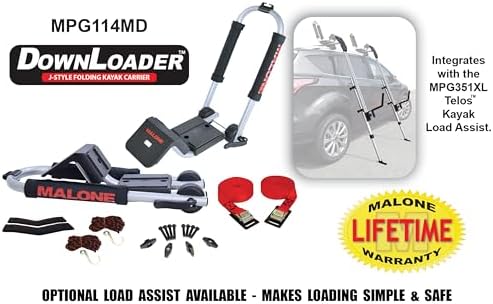 Malone Downloader Folding J-Style Universal Car Rack Kayak Carrier - Image 6
