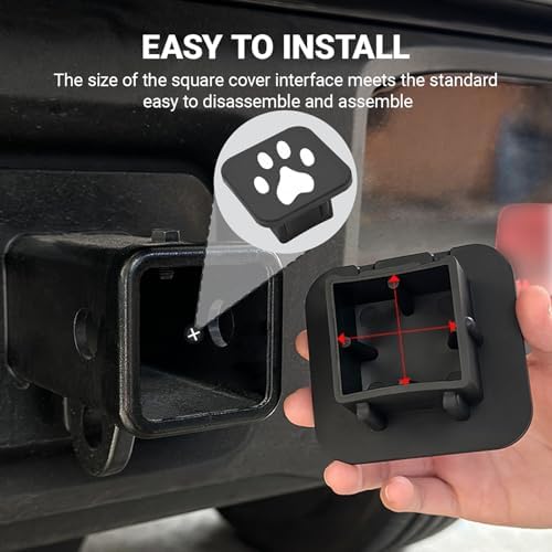 2 Inch Trailer Hitch Cover, Dog Paw Rubber Dustproof Waterproof Plug, Tow Hitch - Image 5