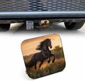 Horse Towing Hitch Cover Animal Black Horse Gallop Sunset Trailer Hitch Tube by Beabes