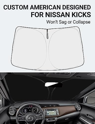 Proadsy Custom Fit 2018-2026 Nissan Kicks Windshield Sun Shade, Blocks Heat - Image 2