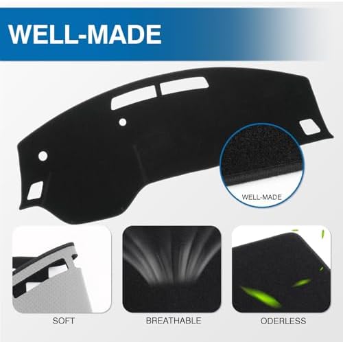 KUST Black Dash Cover for 2022-2025 2026 Nissan Pathfinder Dashboard Cover - Image 4