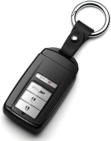 Compatible with Acura Key Fob Cover Key Chain TLX RLX NSX RDX MDX ILX PLX Black by ZSPDACC