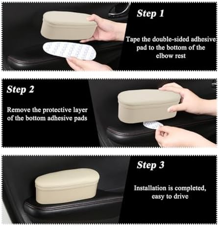 Yourkar Car Armrest Support Cover, Left Side Door Armrest Cushion Pad Extender - Image 6