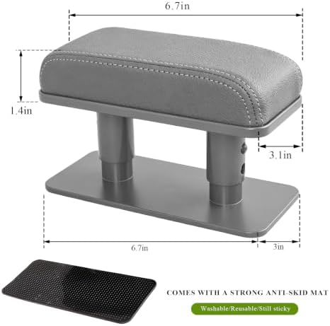 Car Armrest Pad, Adjustable Height Left Elbow Support Anti-Fatigue Car Door Arm - Image 2