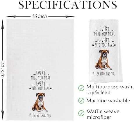 Gqtt Boxer Dog Dish Towels Set - Image 2