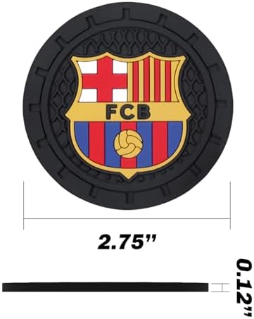 Cup Holder Insert Coaster for FC Barcelona UEFA Fans, Anti Slip Car Cup Coaster - Image 3