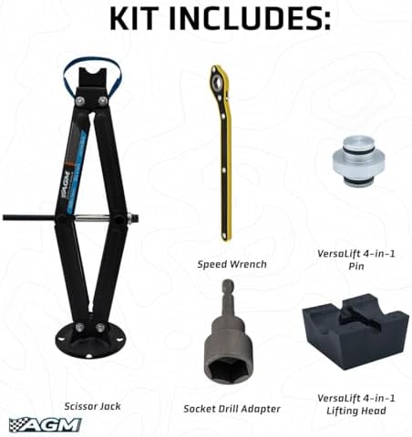AGM Scissor Jack – 2, 000 lb Impact-Rated Lift - Image 4