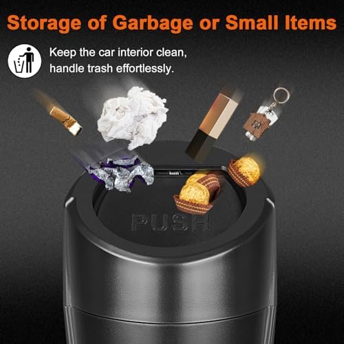 Car Trash Can, Leakproof Mini Car Garbage Can Cup Holder - Image 4