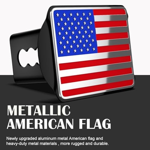 OGYE Heavy American Flag Metal Trailer Hitch Cover - Image 2