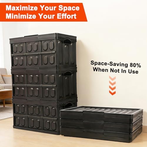 3-Pack Plastic Collapsible Storage Bins - Image 5