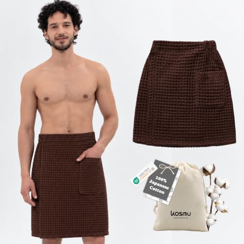 Luxury Organic Japanese Cotton Waffle Body Towel Wrap by KOSMU