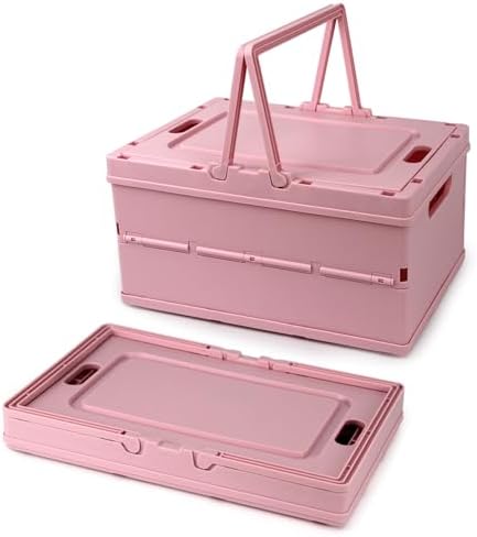 Collapsible Storage Crate, Foldable Plastic Basket by Vivikivi