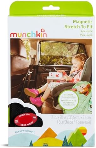 Munchkin Brica Magnetic Stretch-to-Fit Car Window Shades, 1 Pack - Image 6