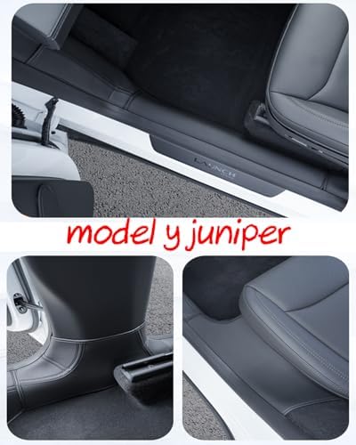Model Y Juniper Door Sill Protector, 5 Seater Leather Fabric Door Sill - Image 2