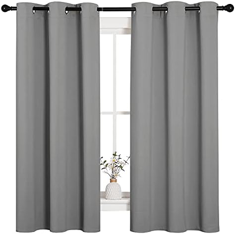 NICETOWN Silver Grey Blackout Curtains - Image 2